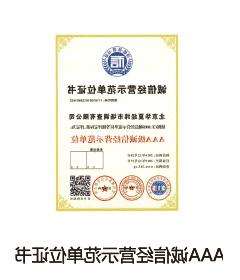 AAA integrity management model unit certificate